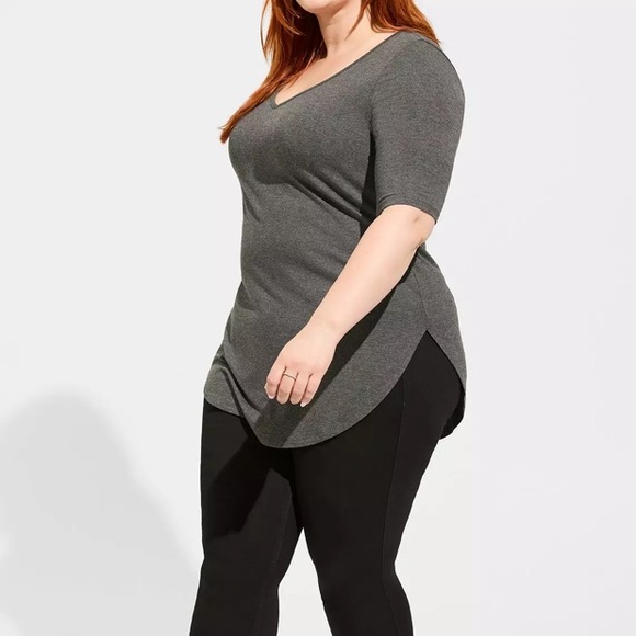 Torrid Favorite V-Neck Tunic Tee Bundle Black And Grey Textured Women’s  L - Picture 12 of 12